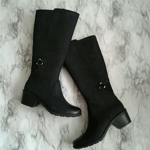 Teva Foxy Boot Black Waterproof Leather Tall Boots